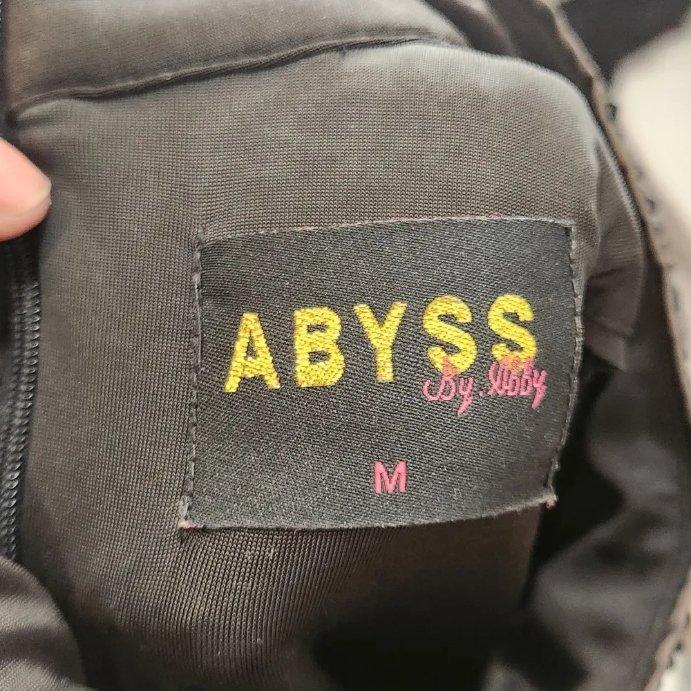 Abyss by Abby Black Halter Sequinn Sleeveless Cutout Sides Dress Sz M - Image 12