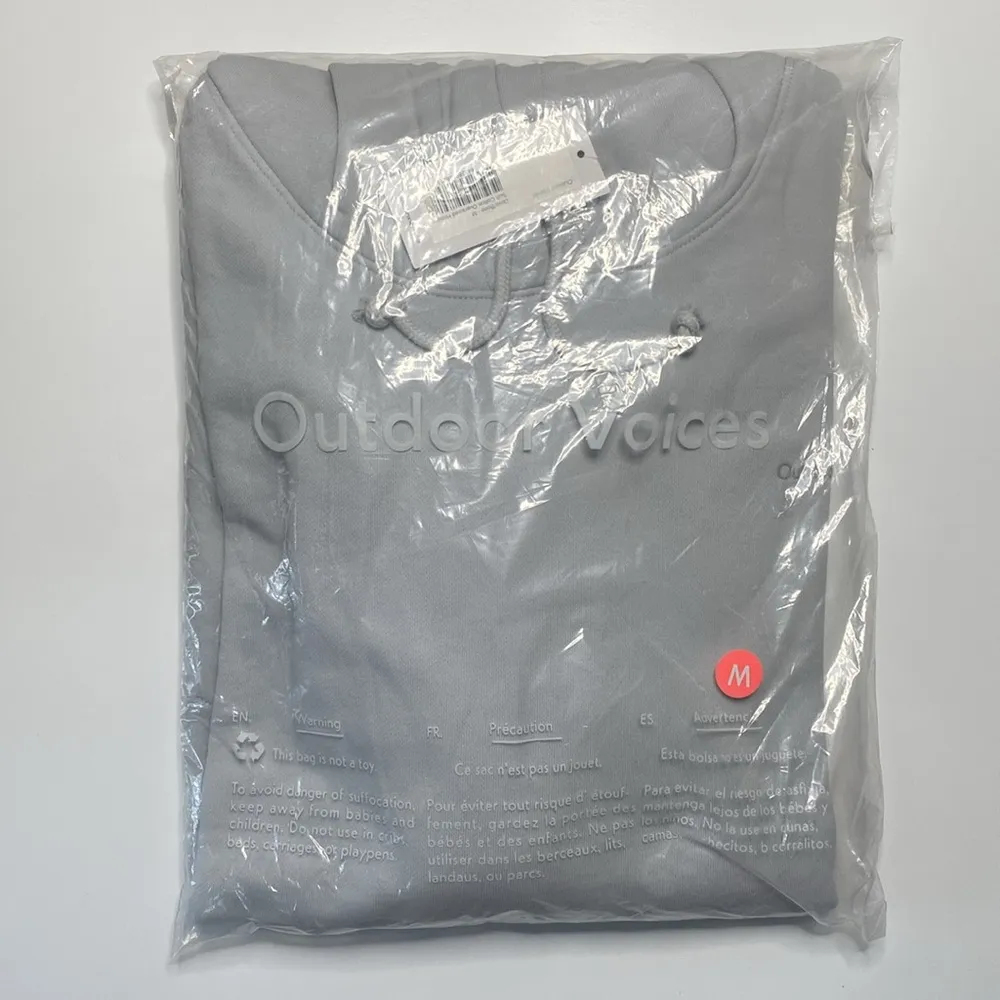 Outdoor Voices Soft Cotton Oversized Hoodie Dove / Bone Size Medium - Image 2