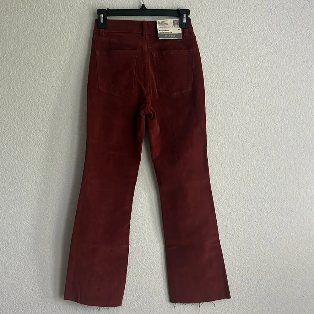 DL1961 Bridget High Rise Ankle Bootcut Corduroy Jeans in Paprika, NWT, Size 23 - Image 12