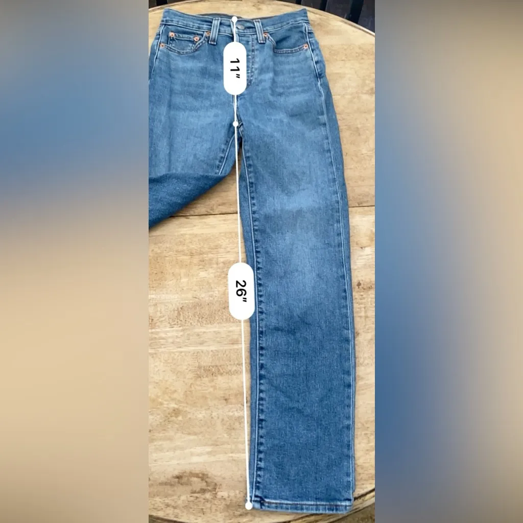 Levi’s Premium Women’s Sz 24 Wedgie Straight Fit Medium‎ Blue Jeans - Image 11