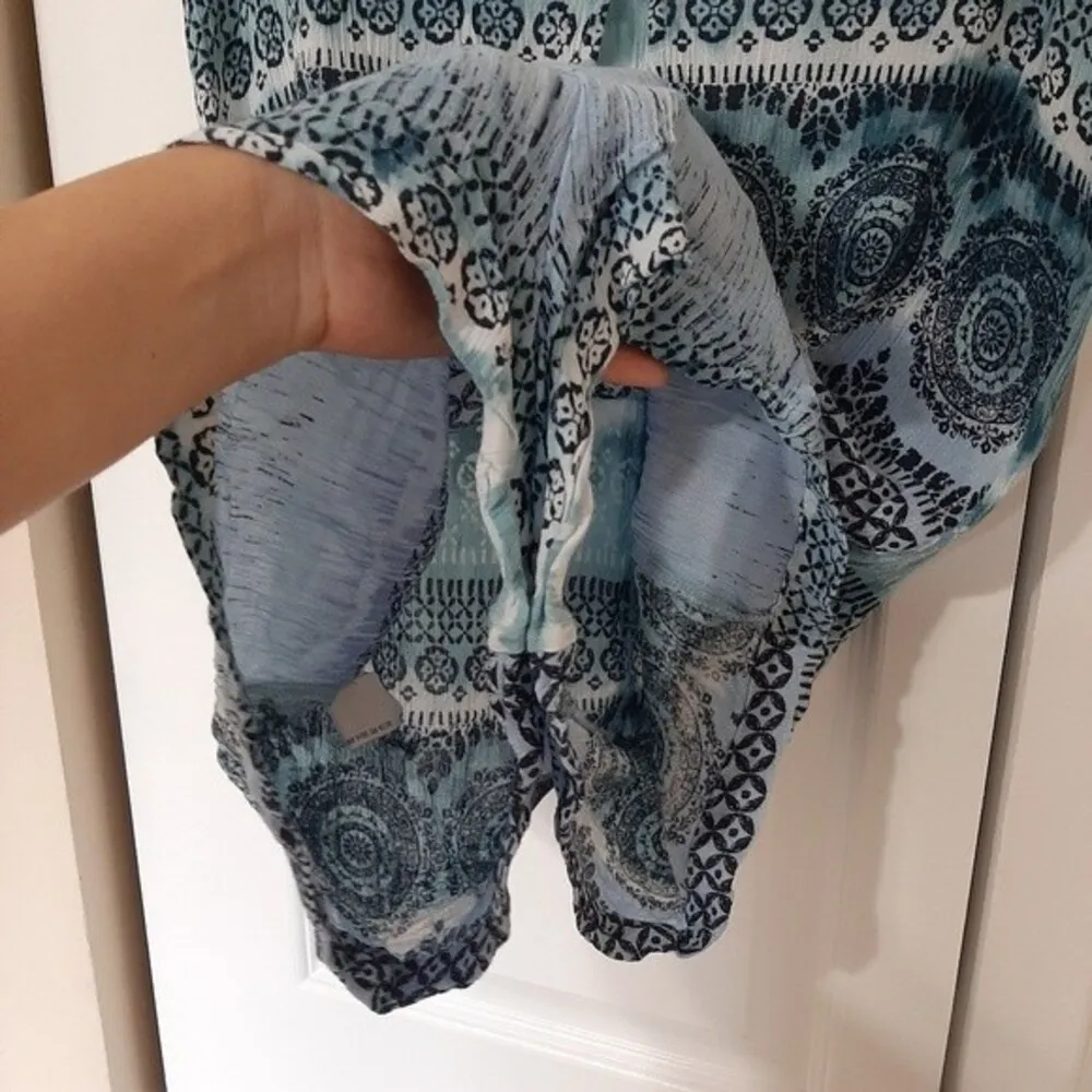 Forever 21 Rompers Blue Ocean Beach Short Jumpsuit Resortwear Size XS/S See Pics - Image 4