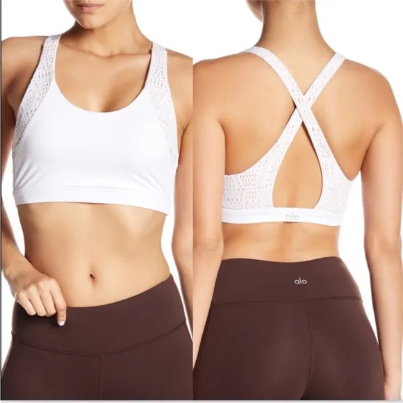 Alo Yoga Patina Laser Cut sports bra S - Image 2