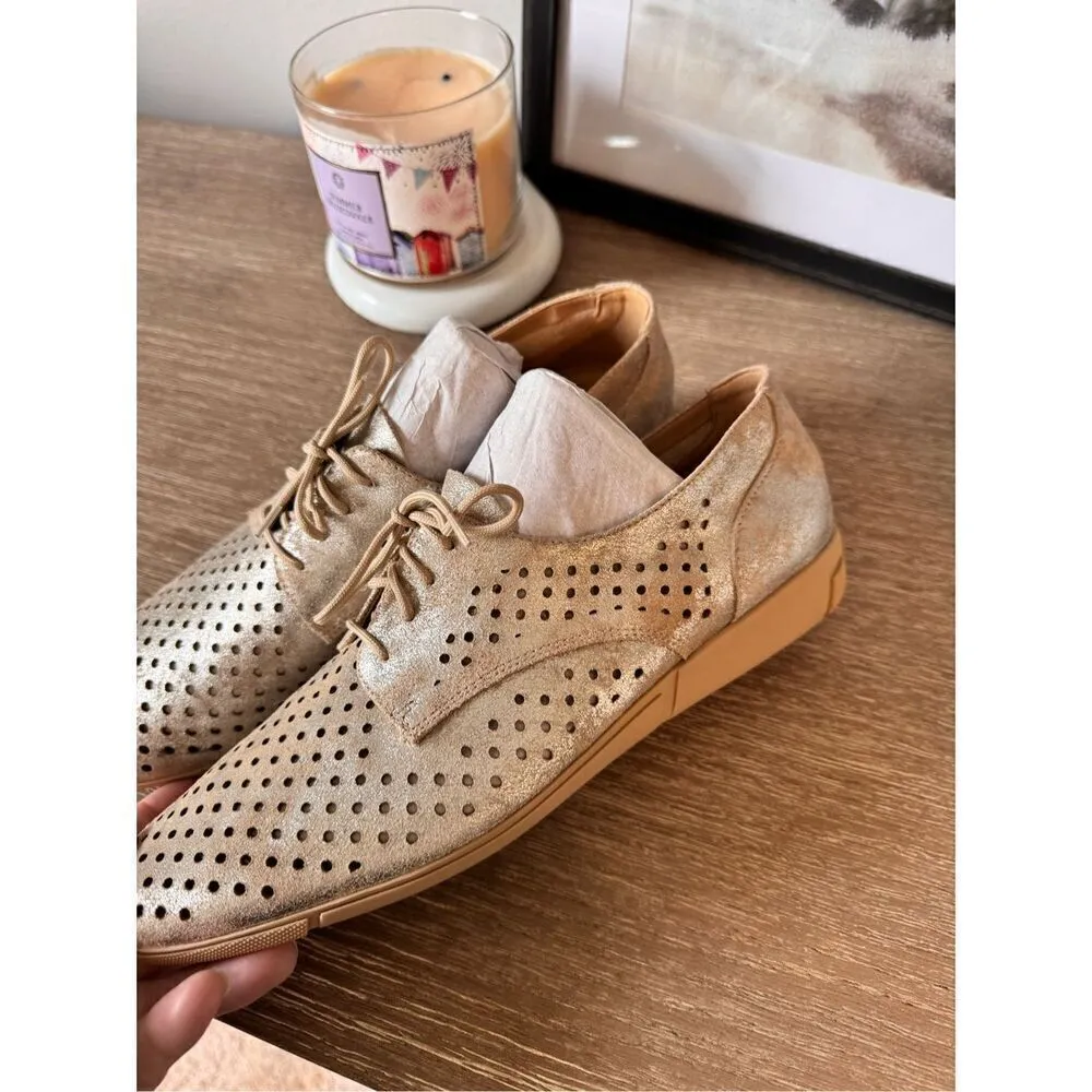 Sesto Meucci Dirce Oxford, Size 9 Gold - Image 5