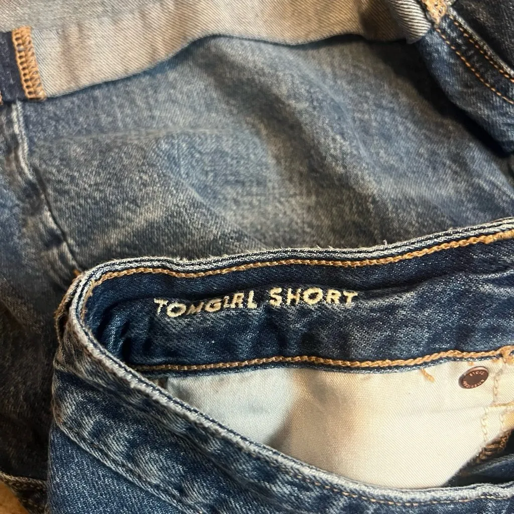 American Eagle Tomgirl Shorts Blue Size 0 - Image 2