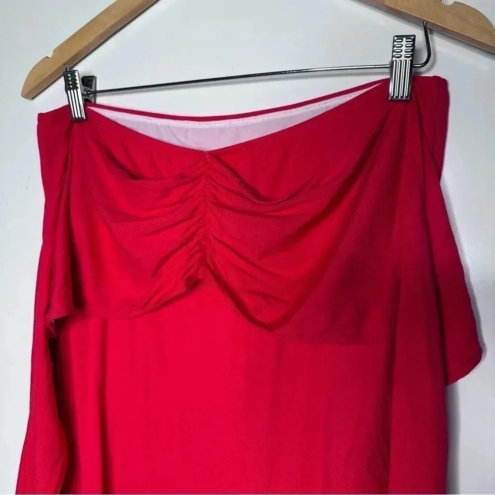 Gottex Red 7-In-One Lattice Dress Size Medium - Image 7