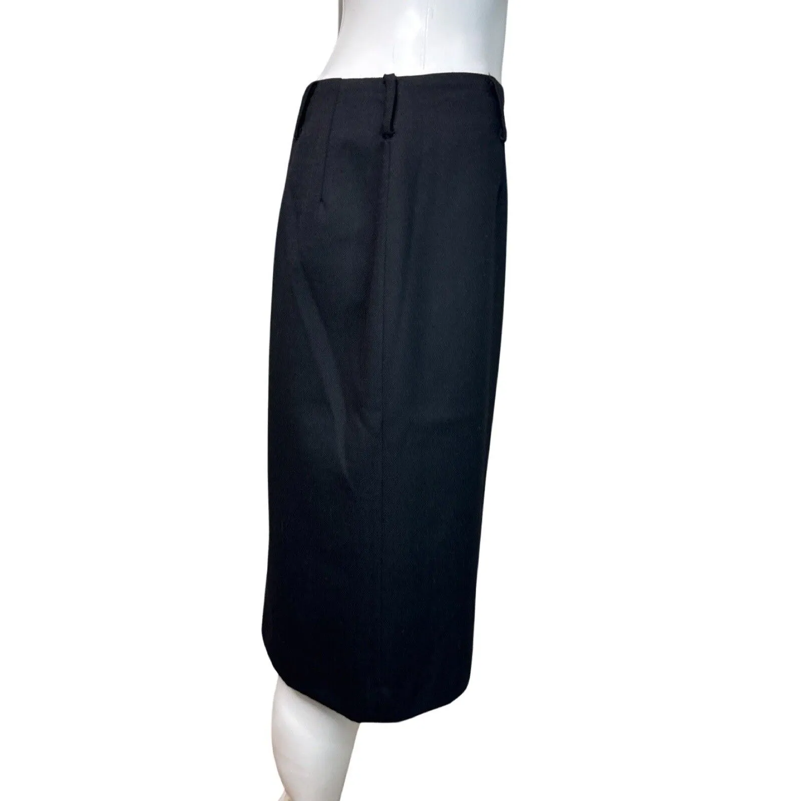 Pendleton Skirt Womens 4 Black Pencil Straight Skirt 100% Wool Career Minimalist - Image 2