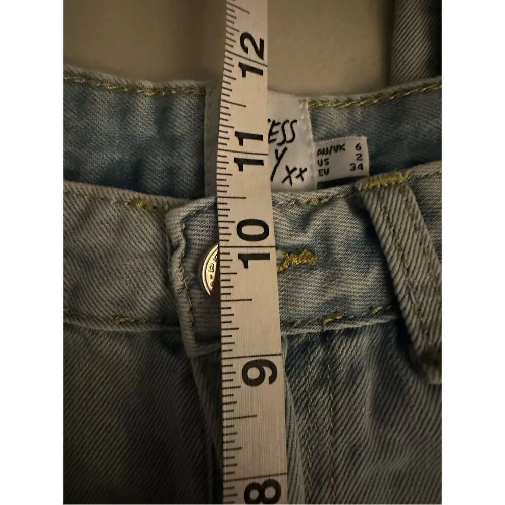 Princess Polly Raw Hem straight leg jeans 2 - Image 5