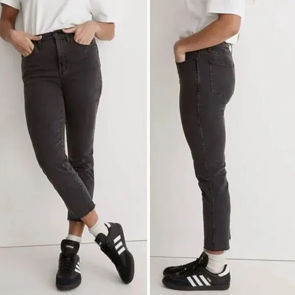 NEW Madewell Petite Stovepipe Jeans in Banberry‎ Wash: Raw-Hem, P25 - Image 2