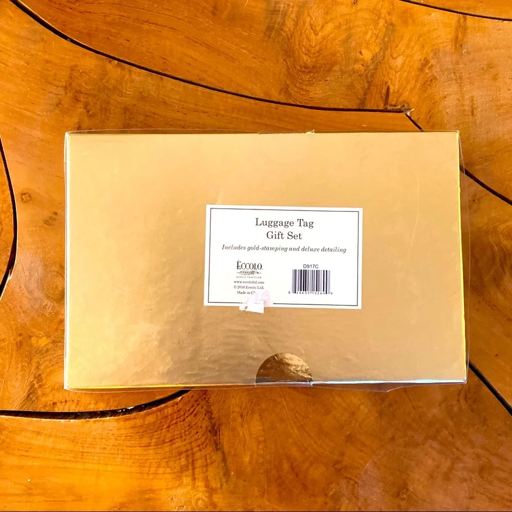 NEW Luggage Tag Set of 3 Travel Suitcase Airport Brown - Image 5