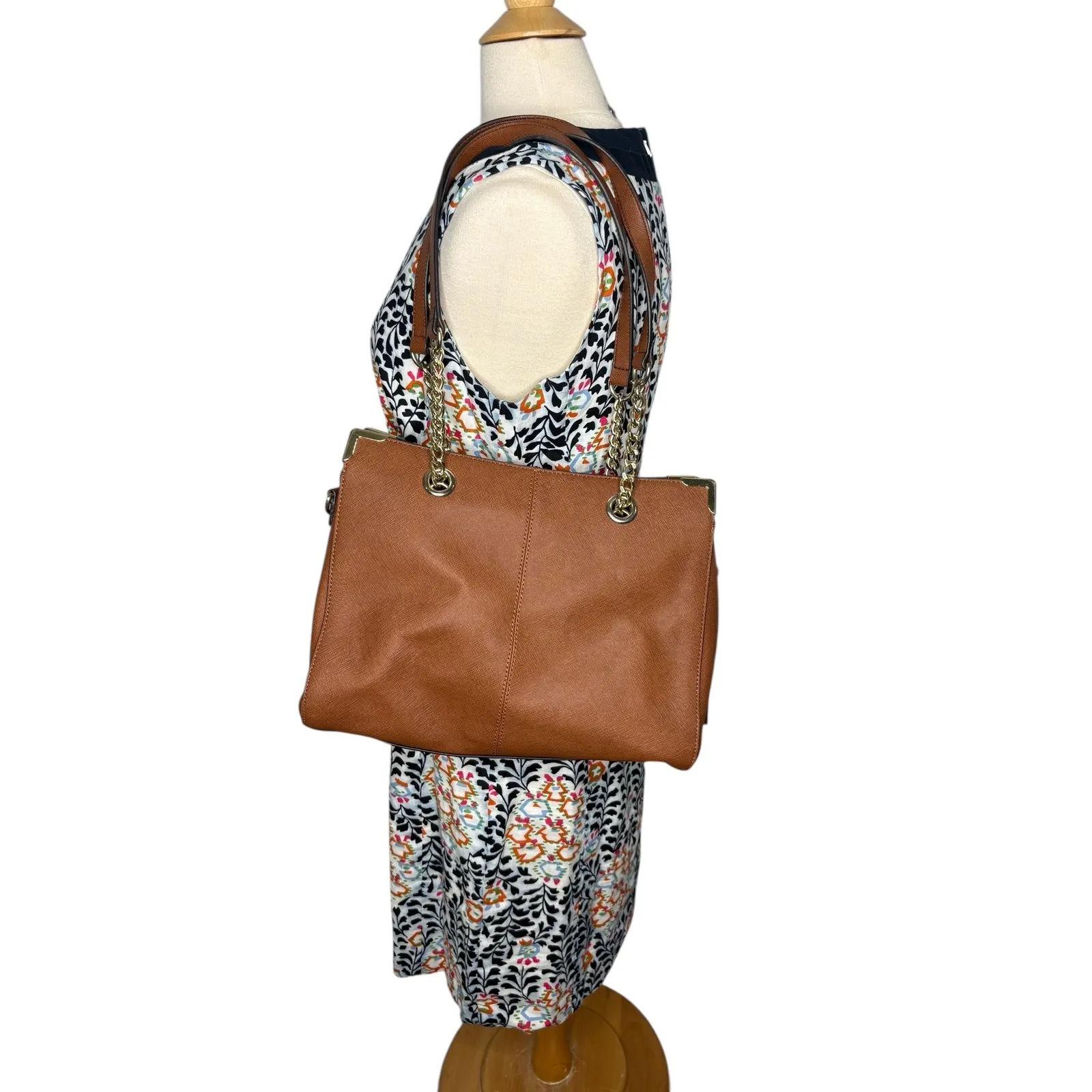 Wilson's‎ Leather Kate Large Satchel Shoulder Saffiano Bag Chain Strap Tote - Image 2