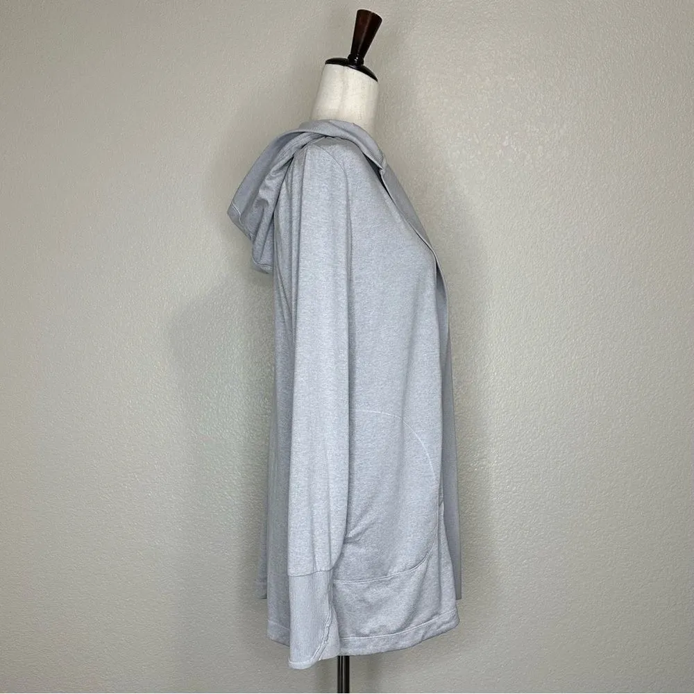 Athleta Gray Uptempo Wrap Noreweigan Hooded Cardigan Sweater - Image 8