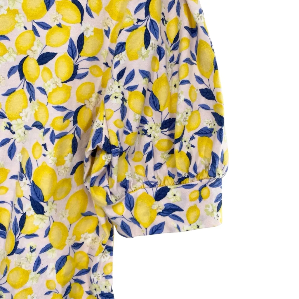 Ann Taylor Lemon Print Top Cotton - Image 3
