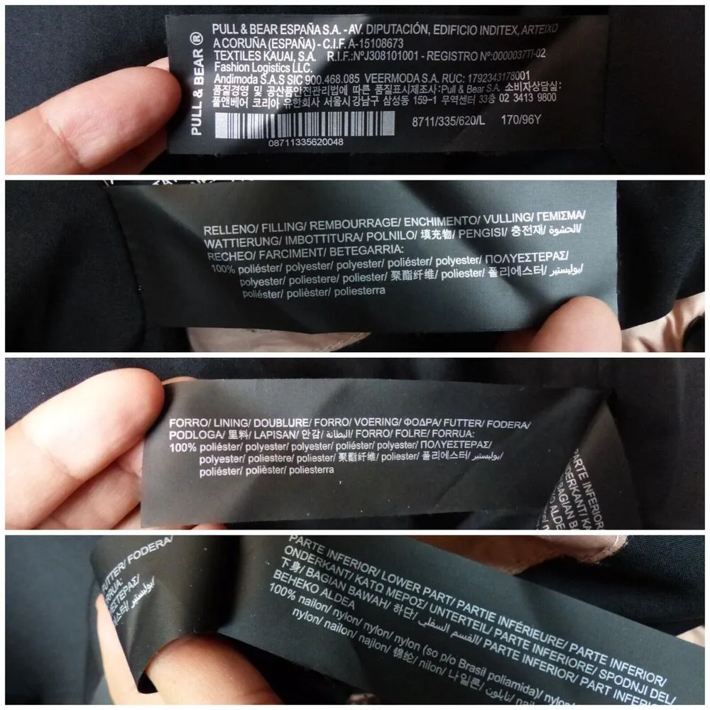 Pull & Bear Puffer Jacket Womens L Pink Black Padded Insulated Zip Gorpcore - Image 16