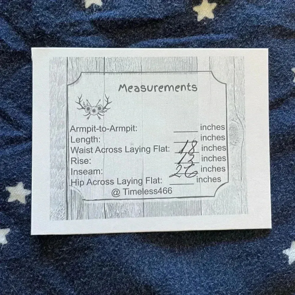 Gap “Love” Navy White Stars Ankle Pajama’ Bottom Elastic Cuffs  SZ L  #1385 - Image 7