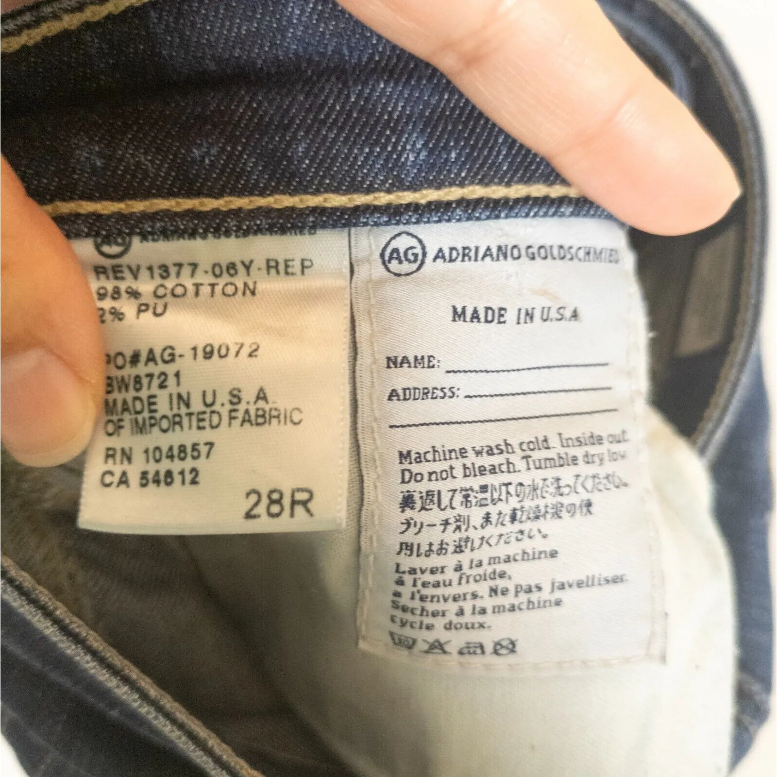 AG ADRIANO GOLDSCHMIED Stevie Slim Straight Ankle Jeans Dark Wash Women's 28R - Image 5