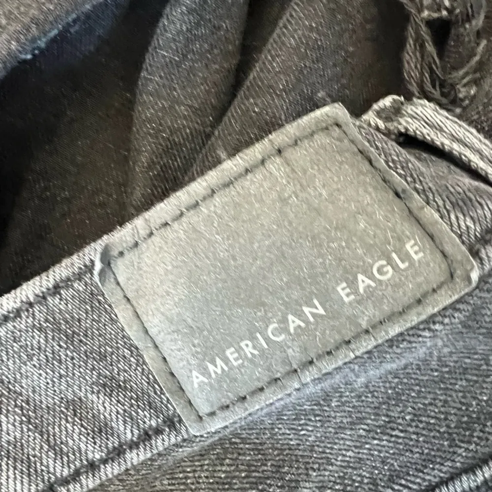 American Eagle Outfitters Distressed Black Baggy Jeans Size 0 - Image 5