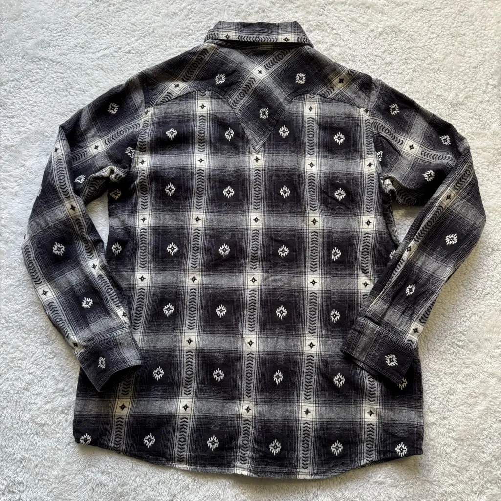 ARIAT Women Real Thunderstorm Long Sleeve Western Snap Shirt Large - Image 5