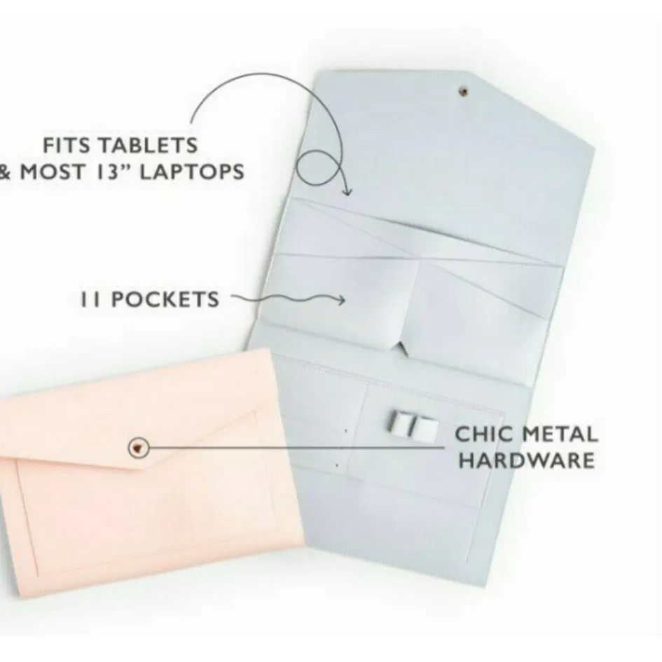 New Glass Ladder & Co The Megan‎ Portfolio Clutch in Gray - Image 9