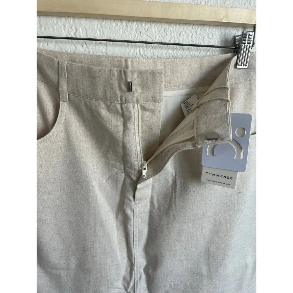 Commense Linen & Cotton Front Slit Maxi Skirt M NWT Size M - Image 5