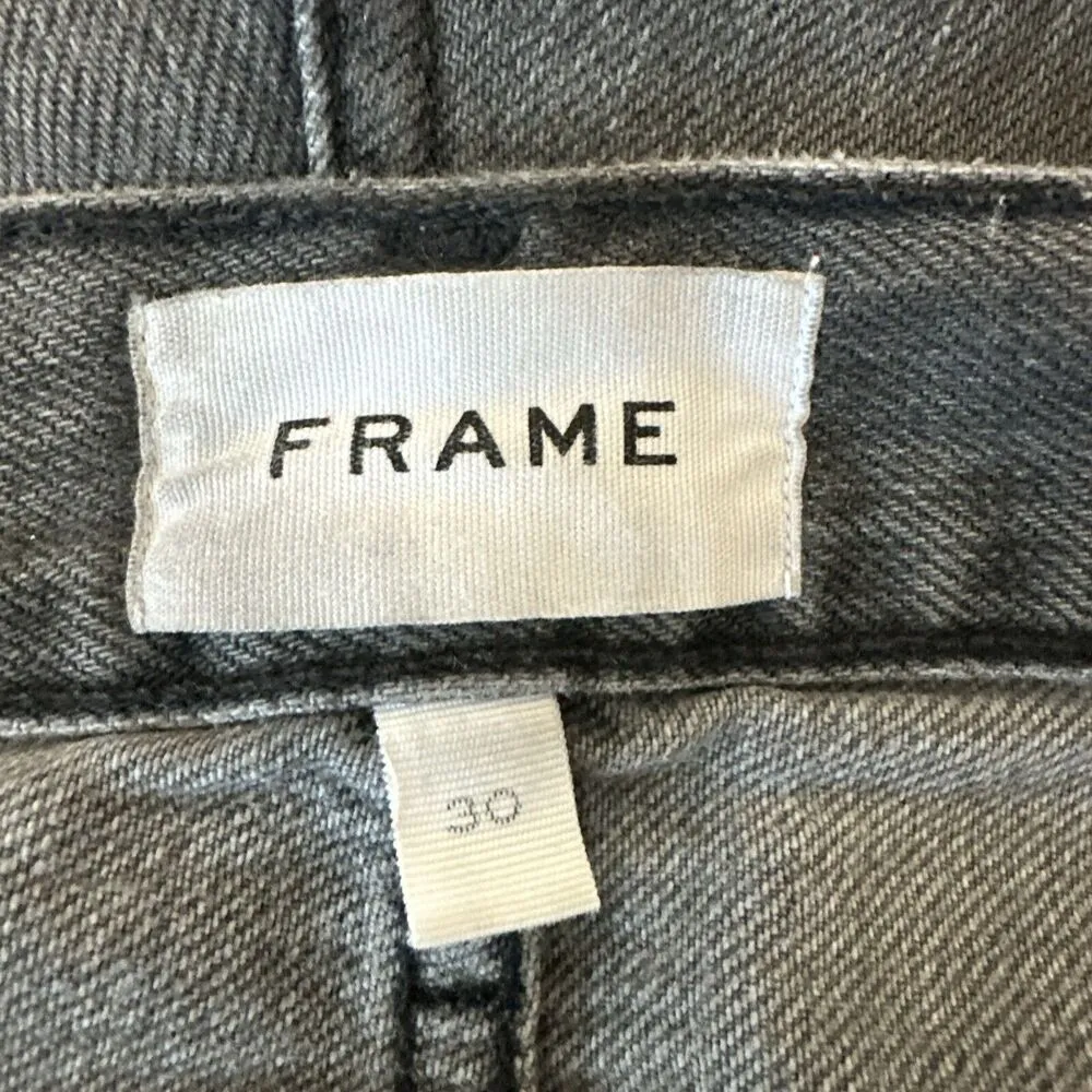 Frame Womens Gray Denim Le Cutoff Shorts Size 30 Acera 100% Cotton Raw Hem - Image 6
