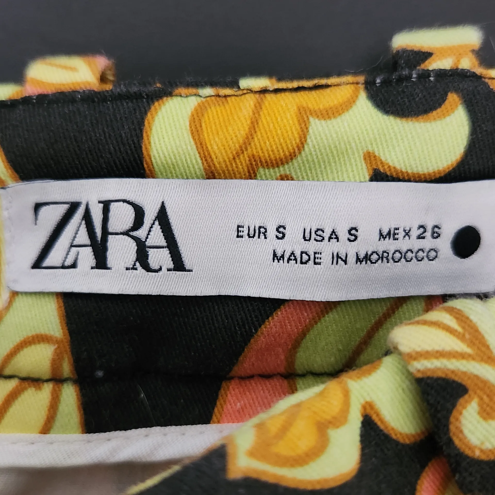 Zara Black Floral Paisley Flare Pants Size Small Zara Flare Leg Retro Pants - Image 7