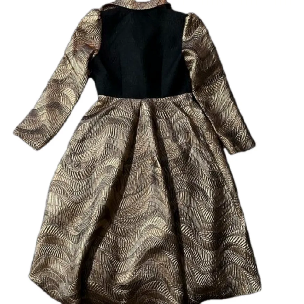 MAKING THE CUT Standard Metallic Jaquard Coat & Scarf jacket gold NWT size small - Image 11