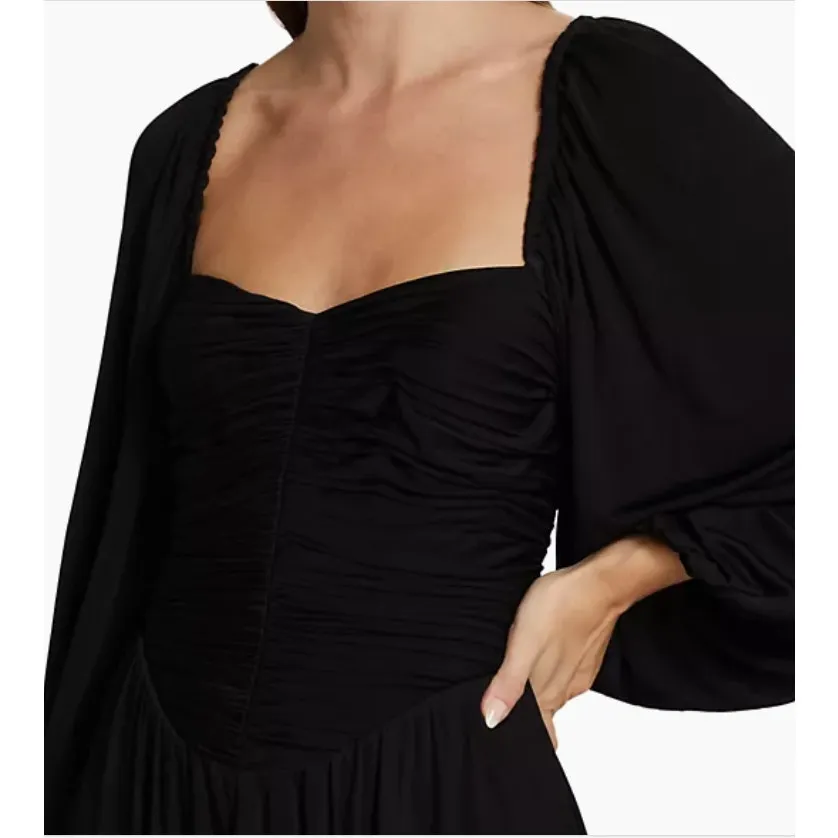 The‎ Westside Vivian Ruched Maxi Dress Size Small Black - Image 4