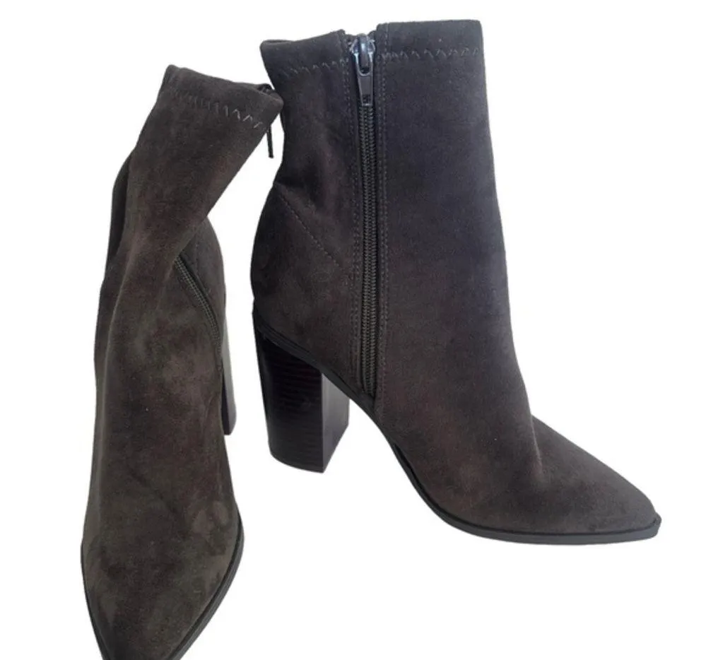 Lulu's Essex Olive faux Suede Midi Calf Boot size‎ 6 - Image 4