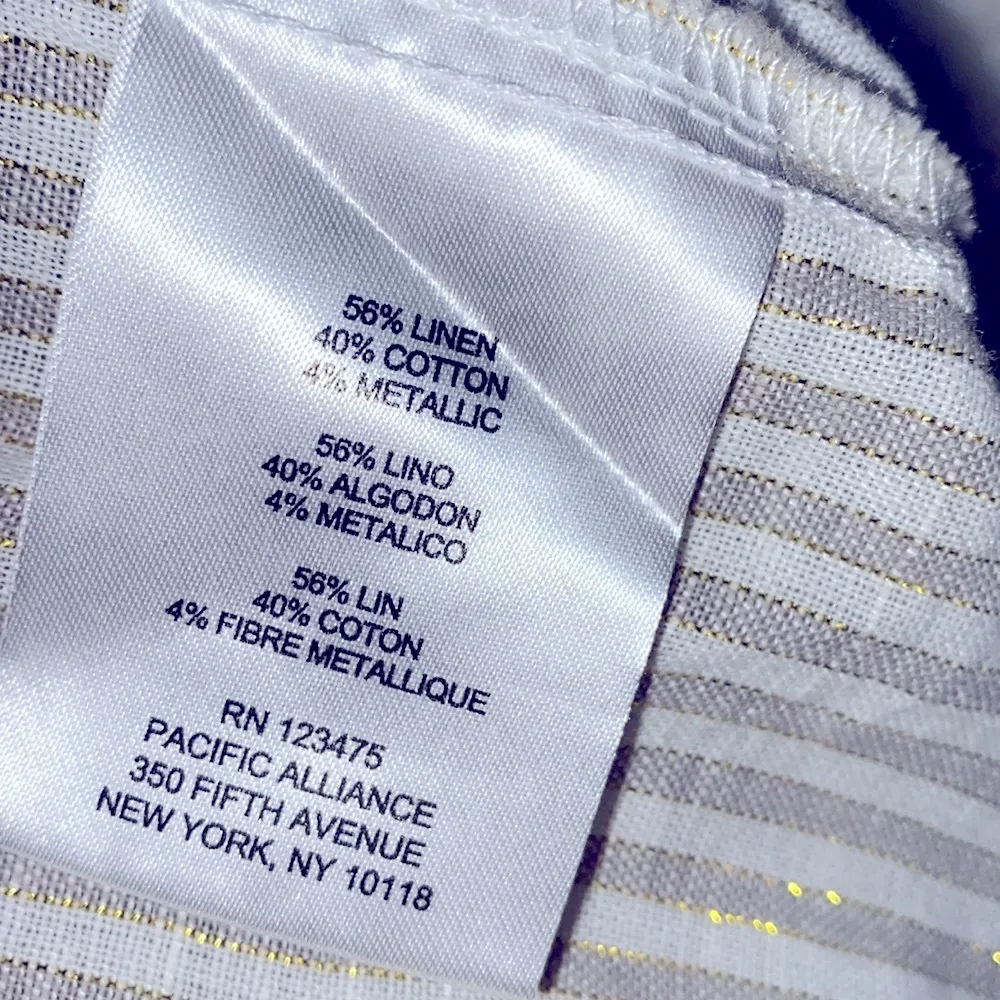 Ellen Tracy size XLarge striped linen blend pants - Image 7