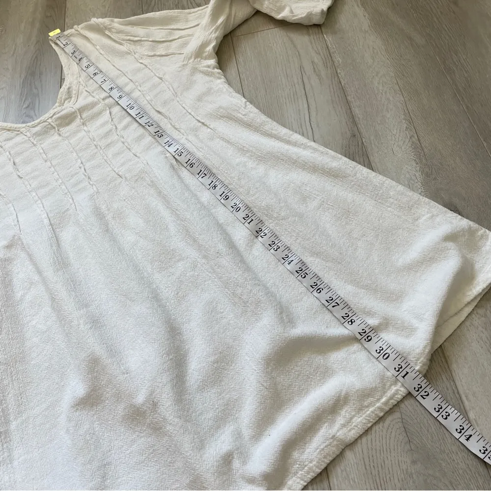 Soft Surroundings Textured Lightweight Long Sleeve Tunic White (Large) - Image 6