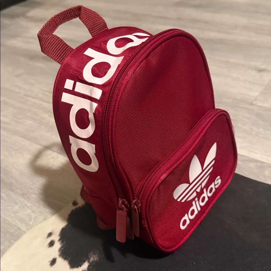 ♥️ADIDAS TriFold Mini Backpack•Maroon•NWOT♥️ - Image 4