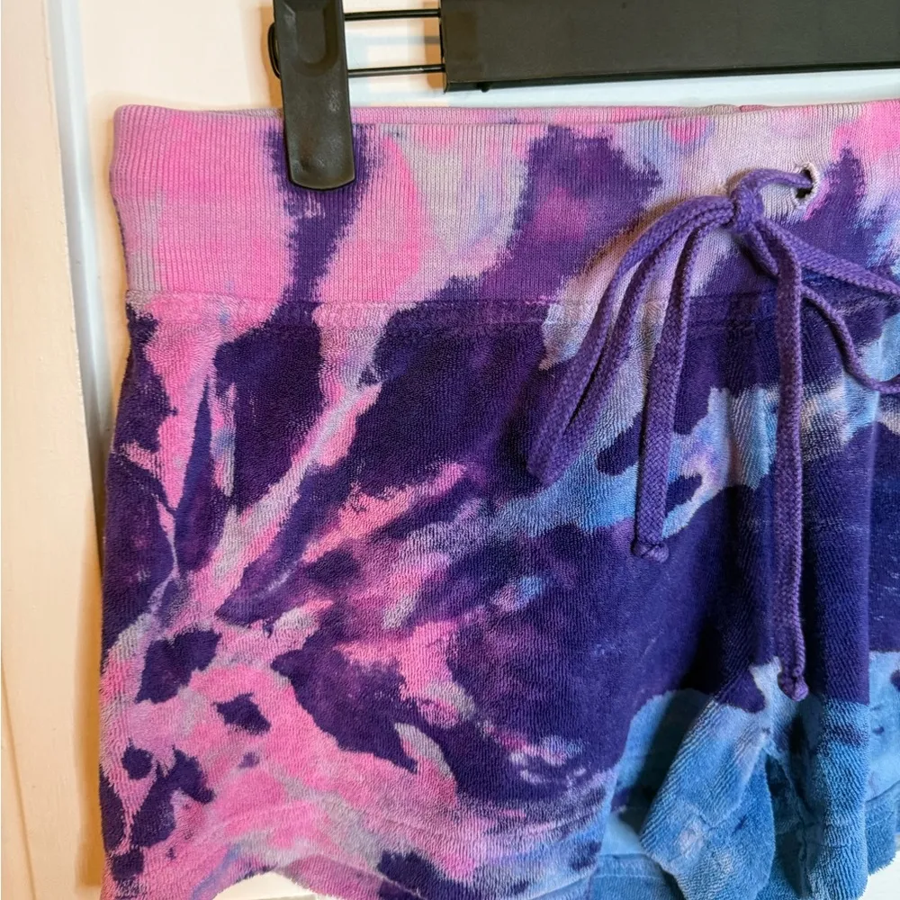 Hard Tail Y2K Tie Dye Terrycloth Shorts Blue Size XL - Image 4