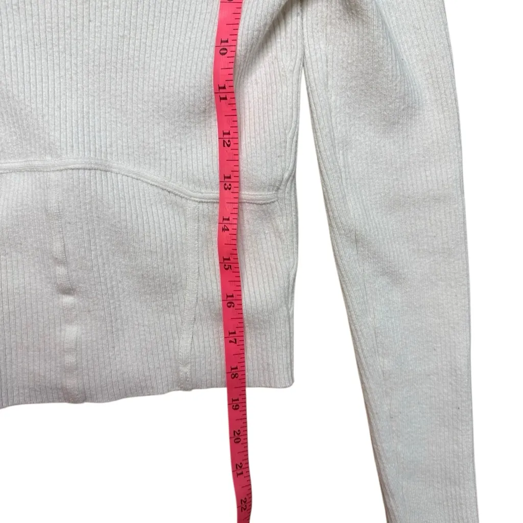 Abercrombie & Fitch Scoop Neck Long Sleeve Sweater Top White Small - Image 5