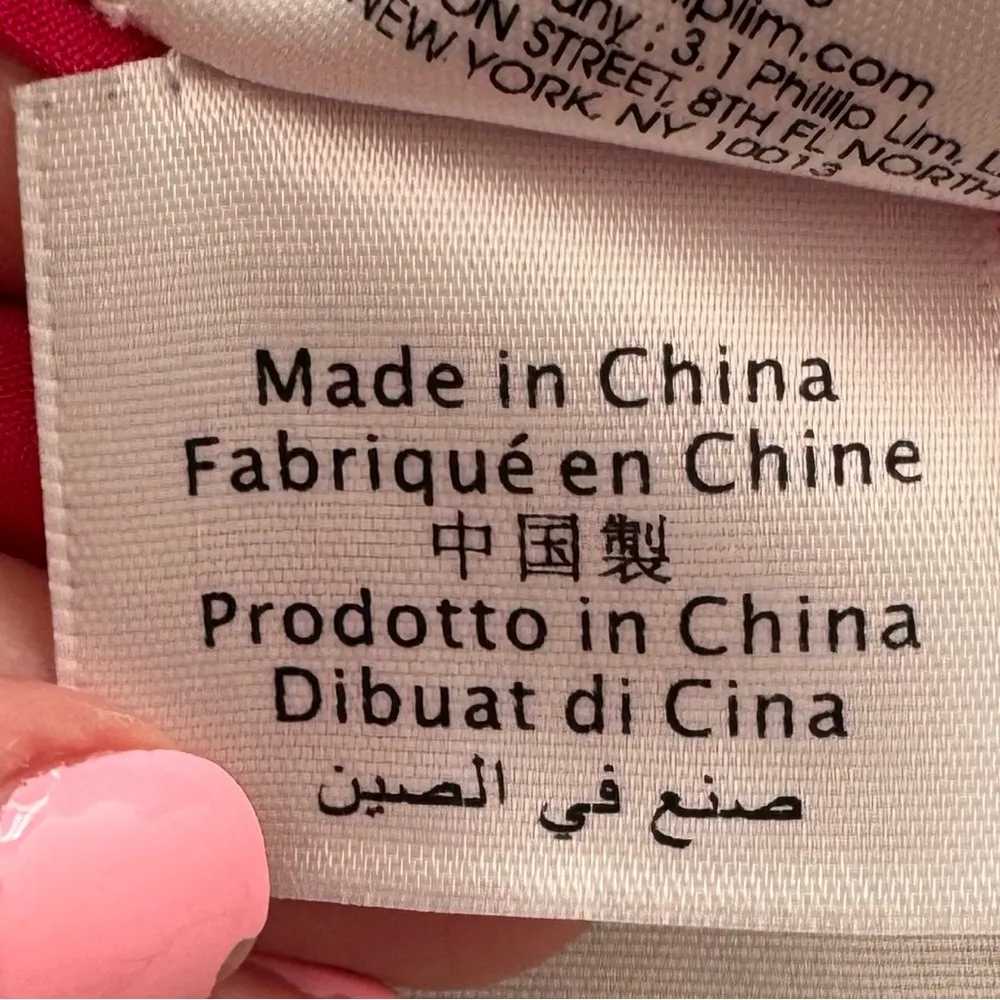 3.1 Phillip Lim hot pink 100% silk ruffle front slit blouse, size 6 sleeveless - Image 14