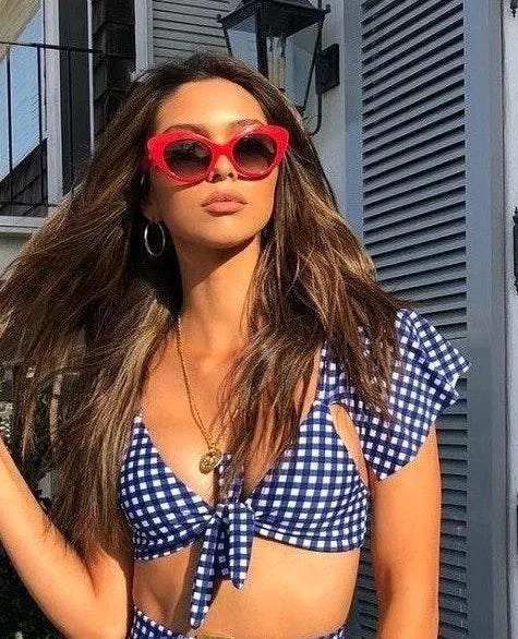 Gingham Bikini Top Sz Sm - Image 3