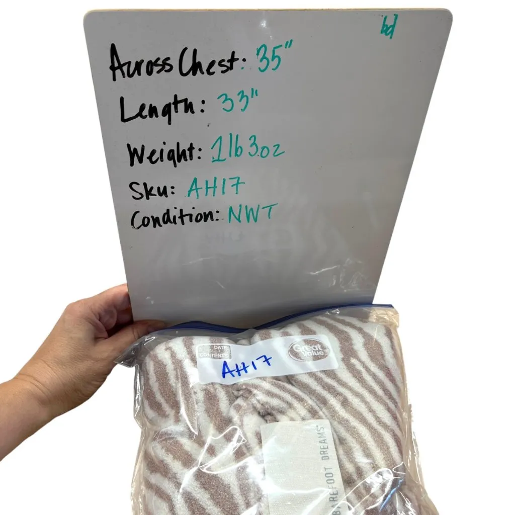 Barefoot Dreams CozyChic Ocean Breeze Poncho Rose Animal Print One Size Plus NWT - Image 10