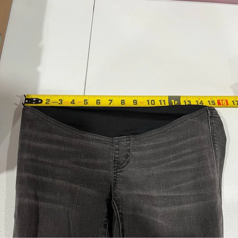 Madewell Maternity Over-the-Belly Skinny Jeans in Black Sea Distressed - Image 8