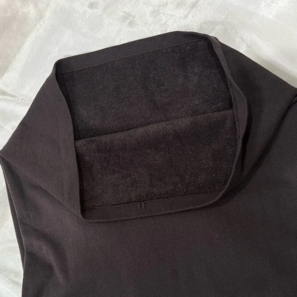 Zara Turtleneck Midi Dress Medium Brown Ribbed Bodycon Clean Girl Fall Chic Boho - Image 9