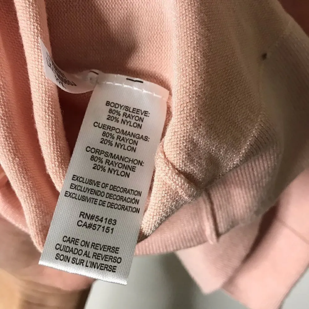 Karl Lagerfeld Paris Pink Pearl Knit crew Sweater - Image 6