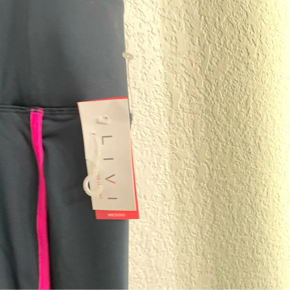 NWT Lane Bryant Womens Leggings Gray Pink Wide Waistband Plus Size 22/24 - Image 8