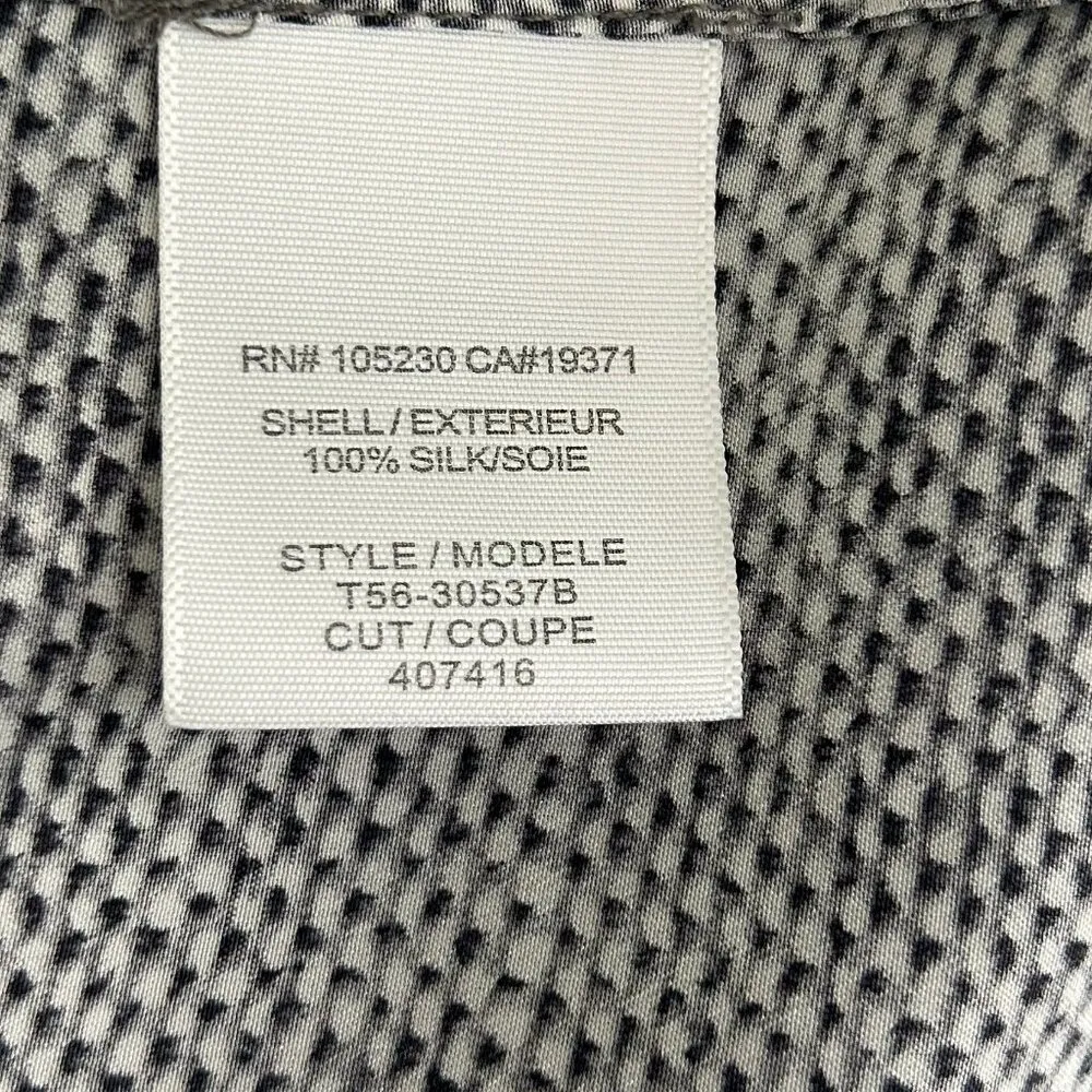 Joie Rancher Printed Silk T-Shirt Dress in Black White Graphic Print Size M - Image 5