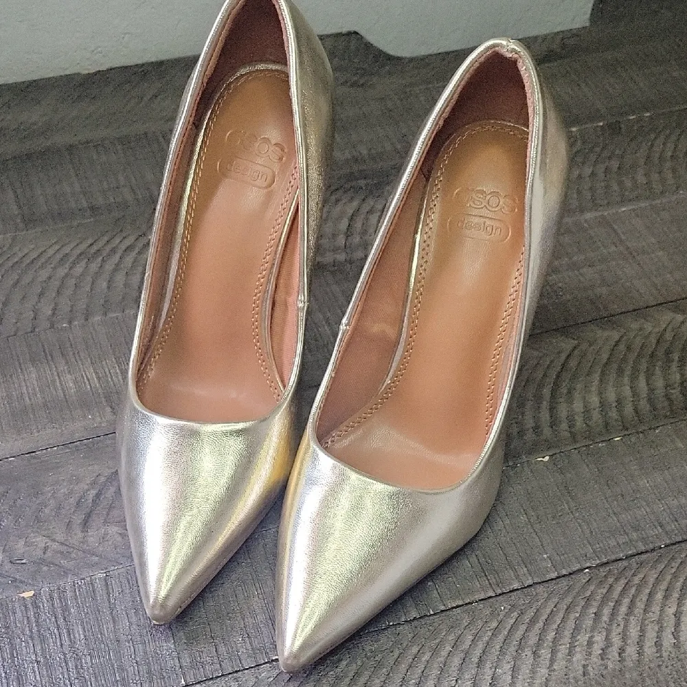 ASOS Metallic Gold Women's Heels - Image 2