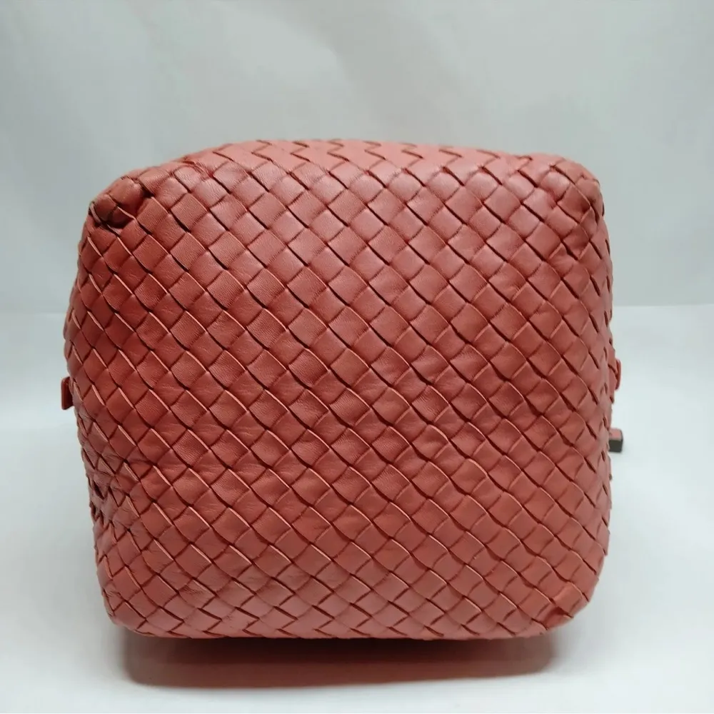 FREE WALLET🔥BOTTEGA VENETA Intrecciato Shoulder Cross Bag Leather Salmon - Image 5