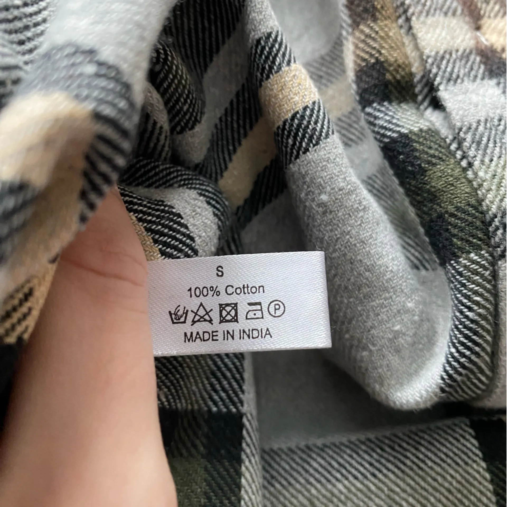 Panache NWOT  Apparel Gray Black Plaid Cabincore 100% Cotton Button Down Size S - Image 8