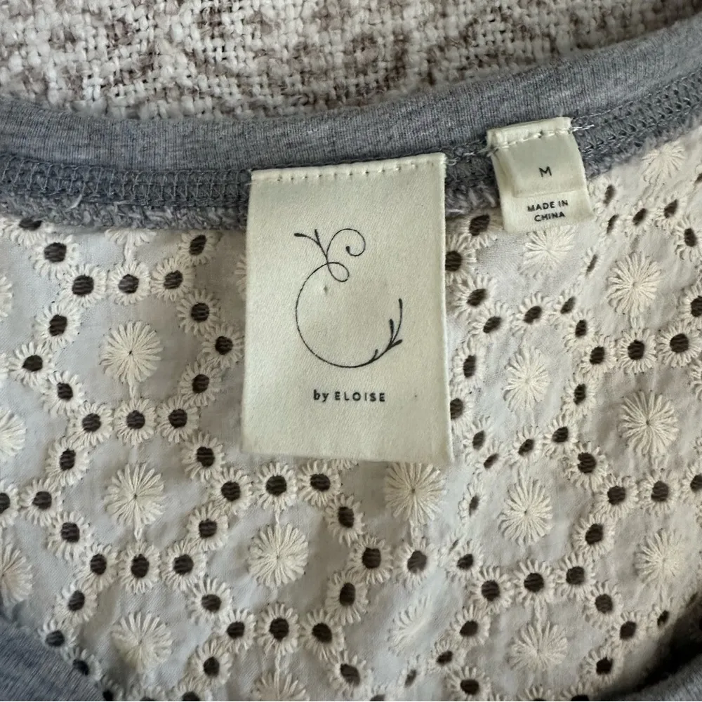 E by Eloise Anthropologie Grey French Terry Sweatshirt Dress - Image 2