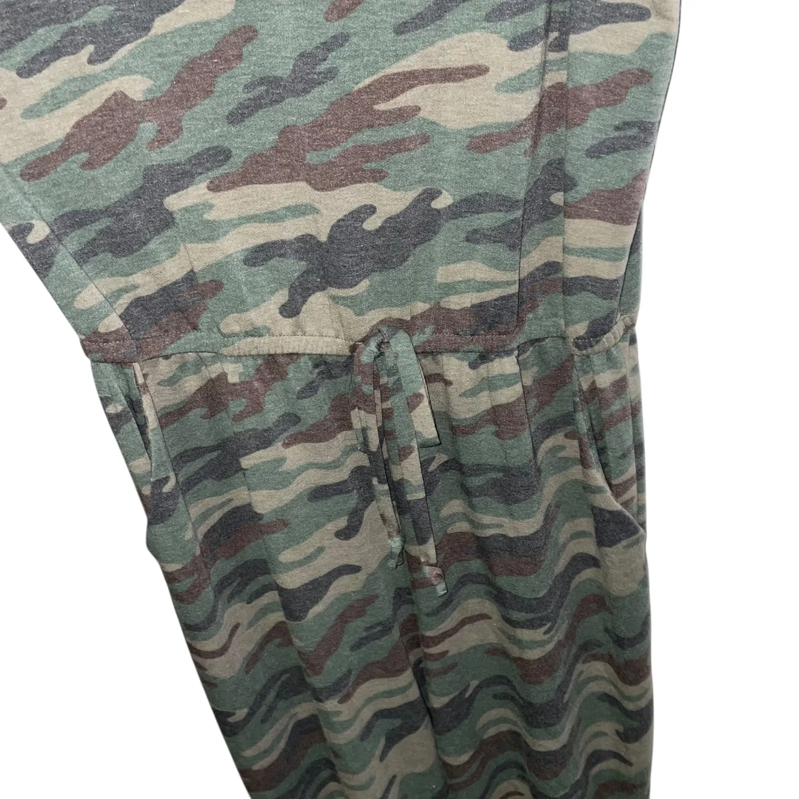 LABIZ Los Angeles Camouflage Jumpsuit Women's Spaghetti Strap Drawstring Waist L Green Size L - Image 2