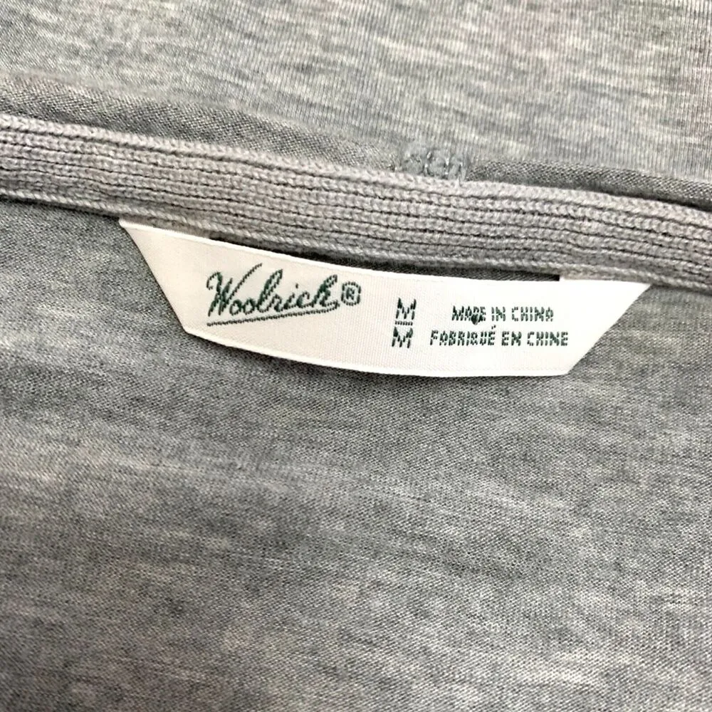 Woolrich Womens Sweater Wool Blend Lightweight Hooded Pullover Gray Medium - Image 8