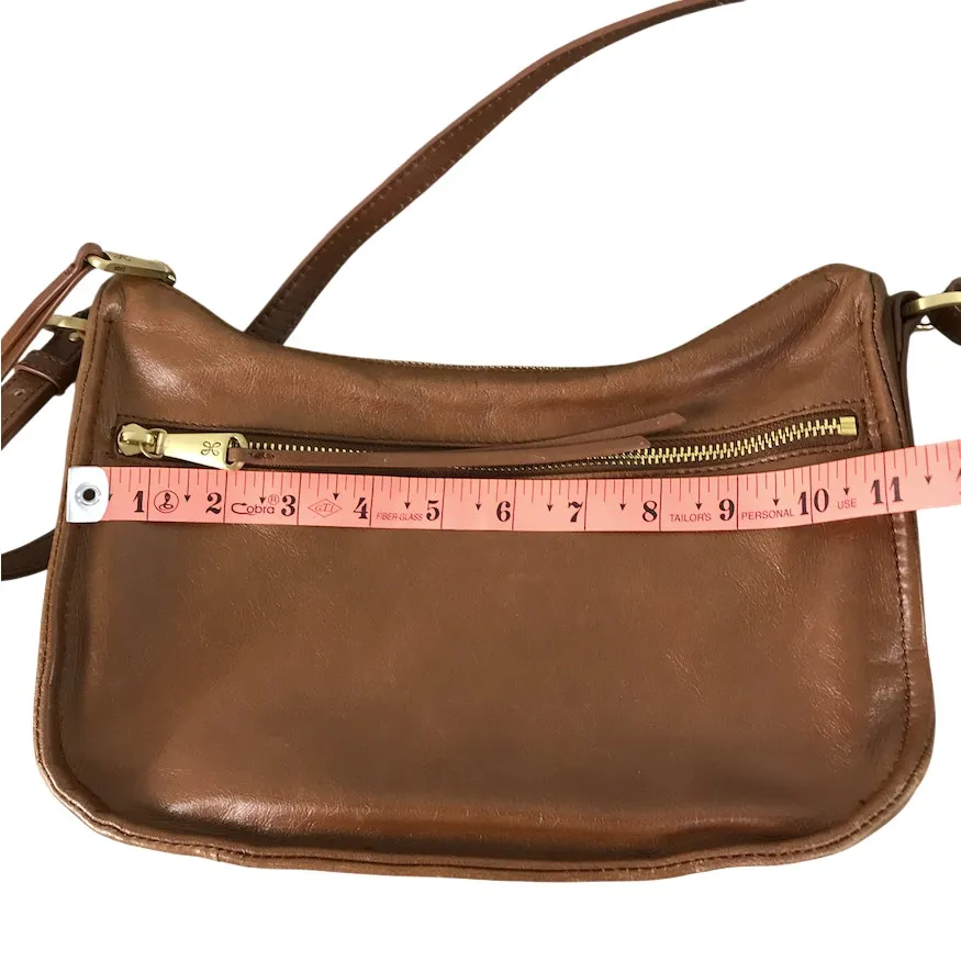 HOBO VTG Leather Crossbody Bag Brown Timeless Everyday Travel Work Minimalistic - Image 10