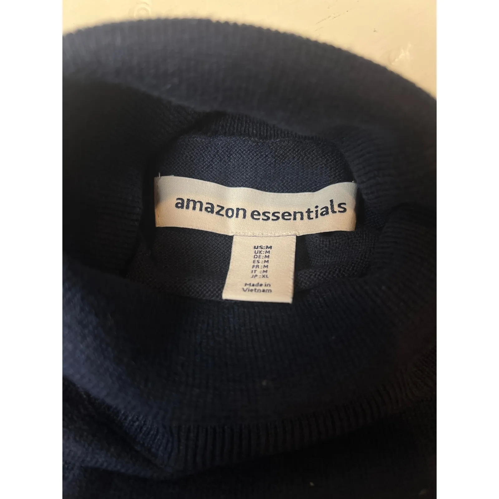 Amazon Essentials Women's M Navy Turtleneck Knit Sweater Minimal Classic Blue Size M - Image 5