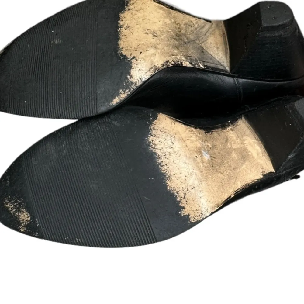 Vintage Flings Black Leather Boots‎ Size 8.5 - Image 6